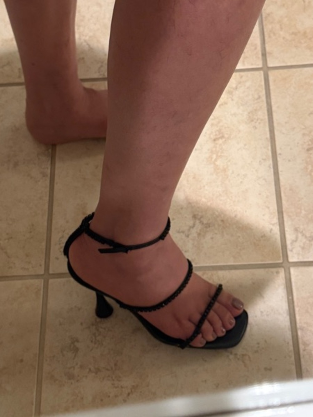 Jeffrey Campbell Black Strappy Heel Sandals
